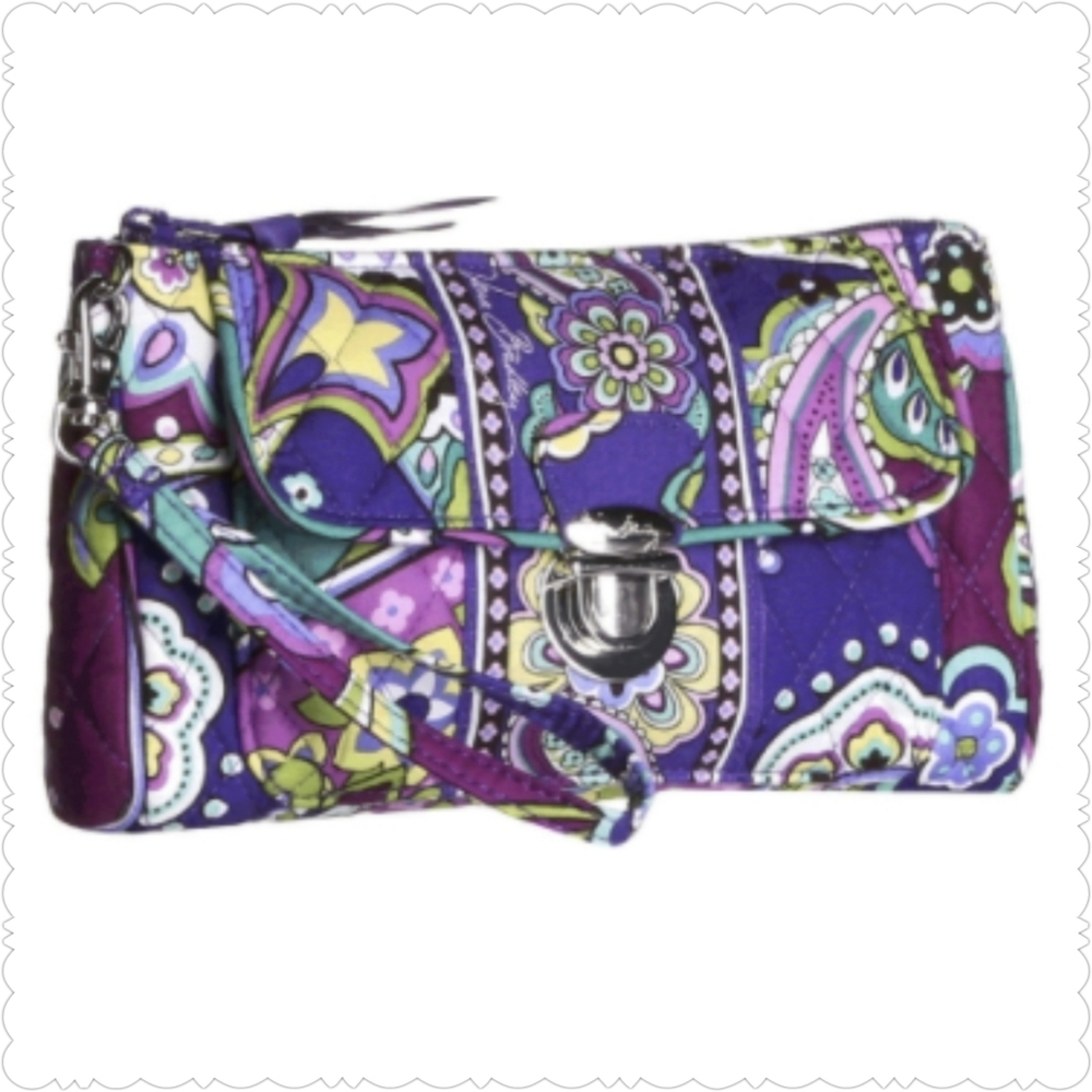 VERA BRADLEY Cotton Pushlock Wristlet
